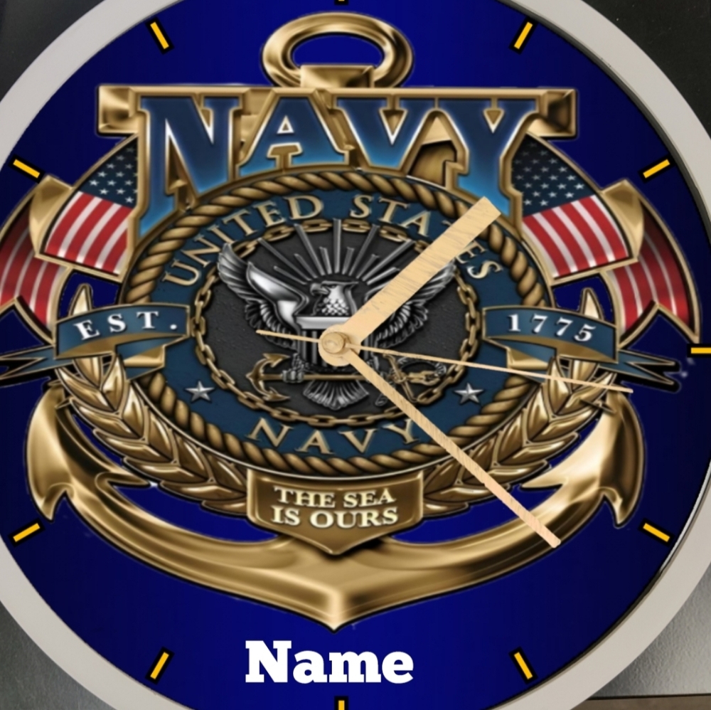 U.S. Navy led lights clock